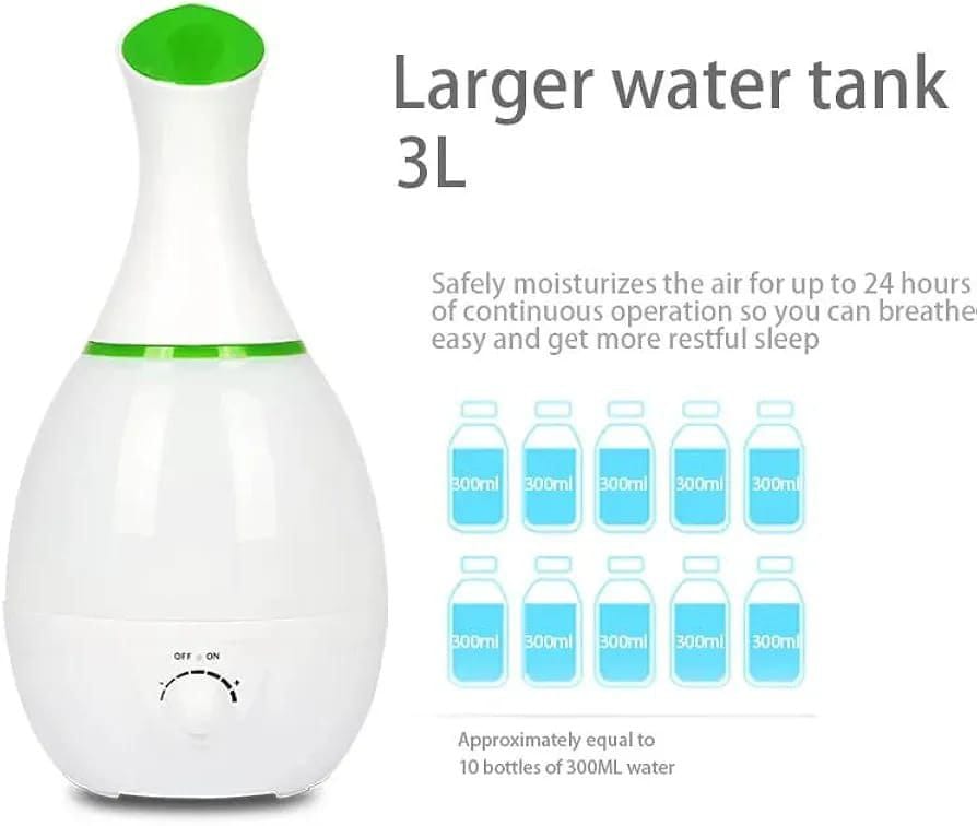 3 Litres Humidifier – Long & Short Neck | Fresh, Clean & Healthy Air