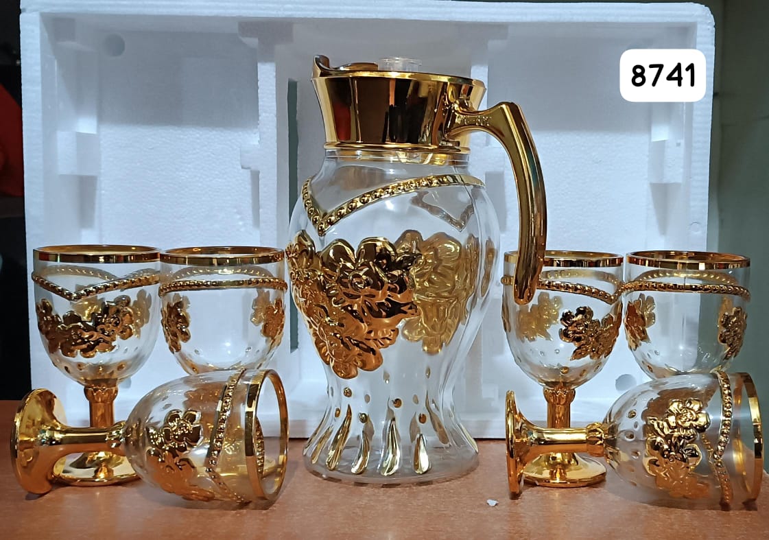 Sundabests GLASS SET 1pcs Drinking Beverage Glasses +6pcs Cups