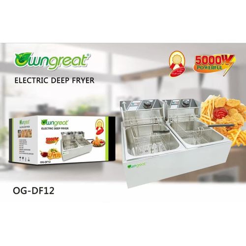 5000 Watts Powerful Double Tray Electric Deep Fryer