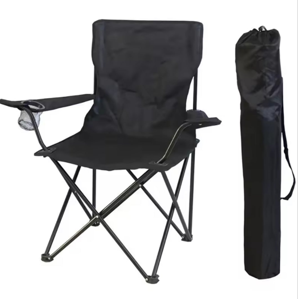 Portable Folding Camping Chair with Cup Holder and Carry Bag