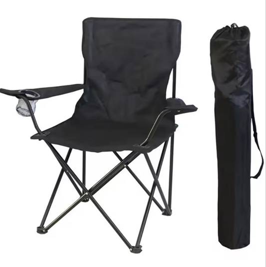 Portable Folding Camping Chair with Cup Holder and Carry Bag