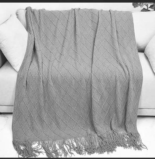 Grey Throw on shawls