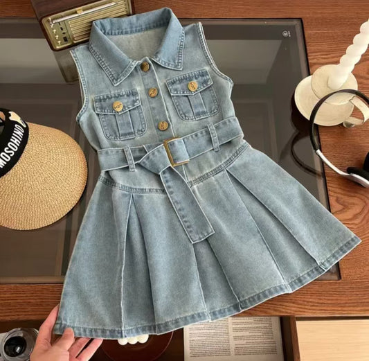 Denim Girls Dress 2-5 years