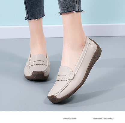 Ladies leather loafers