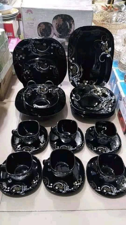38 pcs Black dinner set