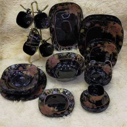 38 pcs Black dinner set