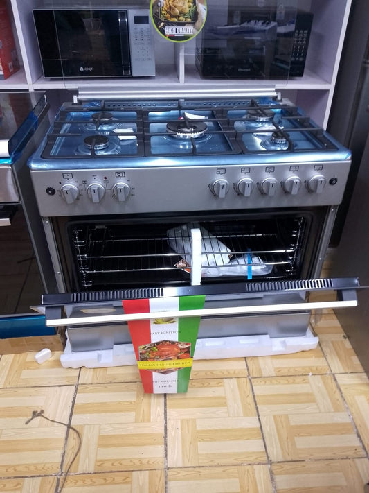 Von 60×90 Free Standing Cooker – 5 Burner Gas + Electric Oven | Powerful, Stylish & Efficient