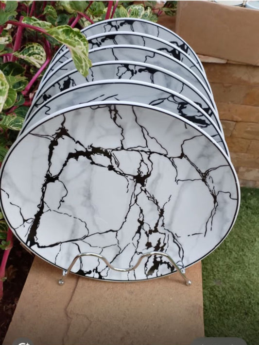 Set Of 6 Beautiful Dinner Serving Ceramic Plates