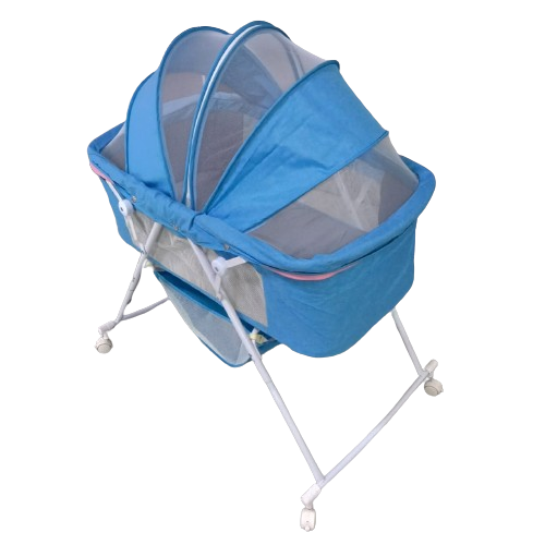 Metal Baby Crib/Baby Bed/Bassinet With A Zipper(blue)
