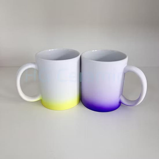 Ceramic Sublimation Mugs /11oz Gradient Color Frosted Glass Sublimation Mug