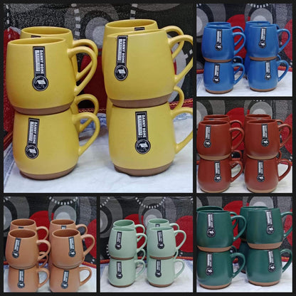 Set of 6 Danny Home Speckled Ceramic Coffee Mug Set / Porcelain Mugs