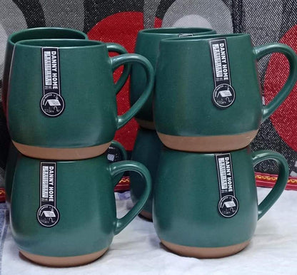 Set of 6 Danny Home Speckled Ceramic Coffee Mug Set / Porcelain Mugs