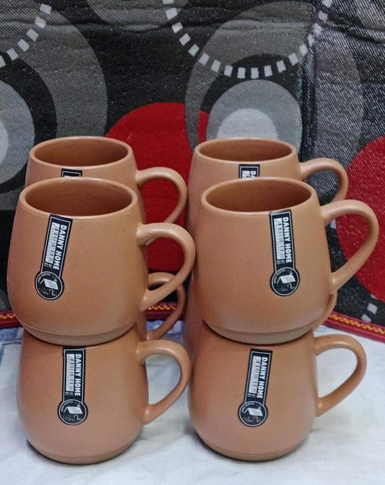 Set of 6 Danny Home Speckled Ceramic Coffee Mug Set / Porcelain Mugs