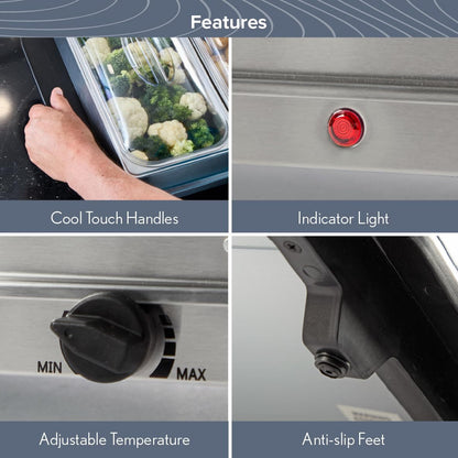 2 in 1 Triple Electric Chaffing Dish