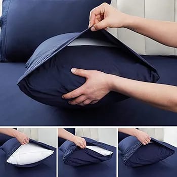 Waterproof Noiseless Pillow Protector – Soft, Silent & Hypoallergenic Protection