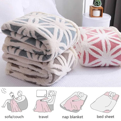 Fuzzy Soft Dual Double Sided Sherpa Fleece Blanket Throw