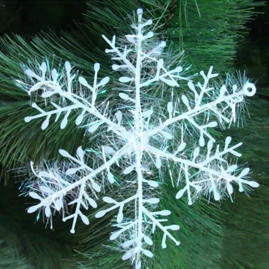 ❄️ Big Size Snowflake Decorations – Set of 6 🎄