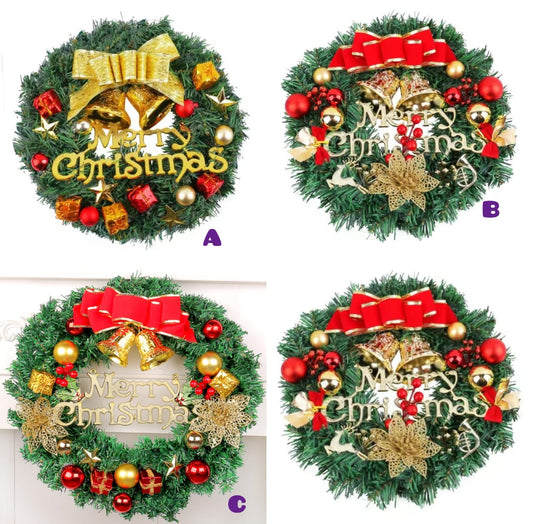 🎄 30 CM Front Door Christmas Wreath Decoration 🎅