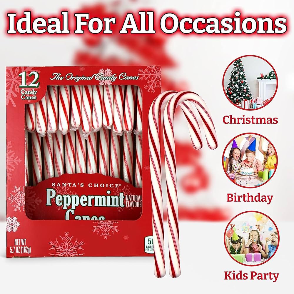 Peppermint Mini Xmas Themed Candy Canes