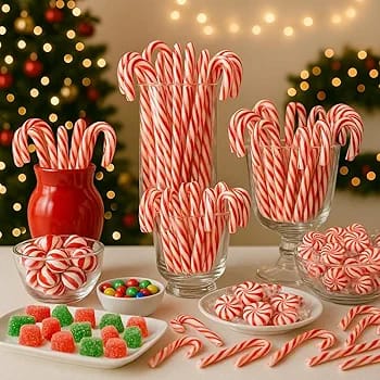Peppermint Mini Xmas Themed Candy Canes