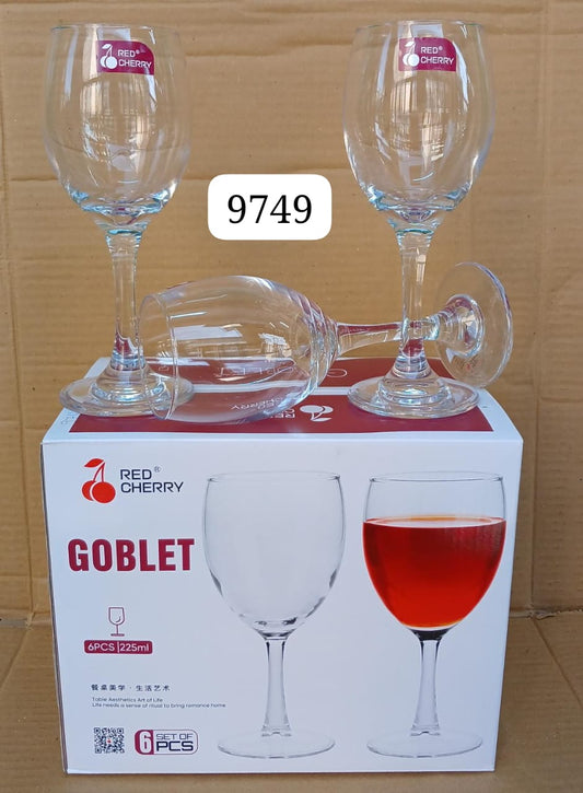 6Pc Goblet wine glass set