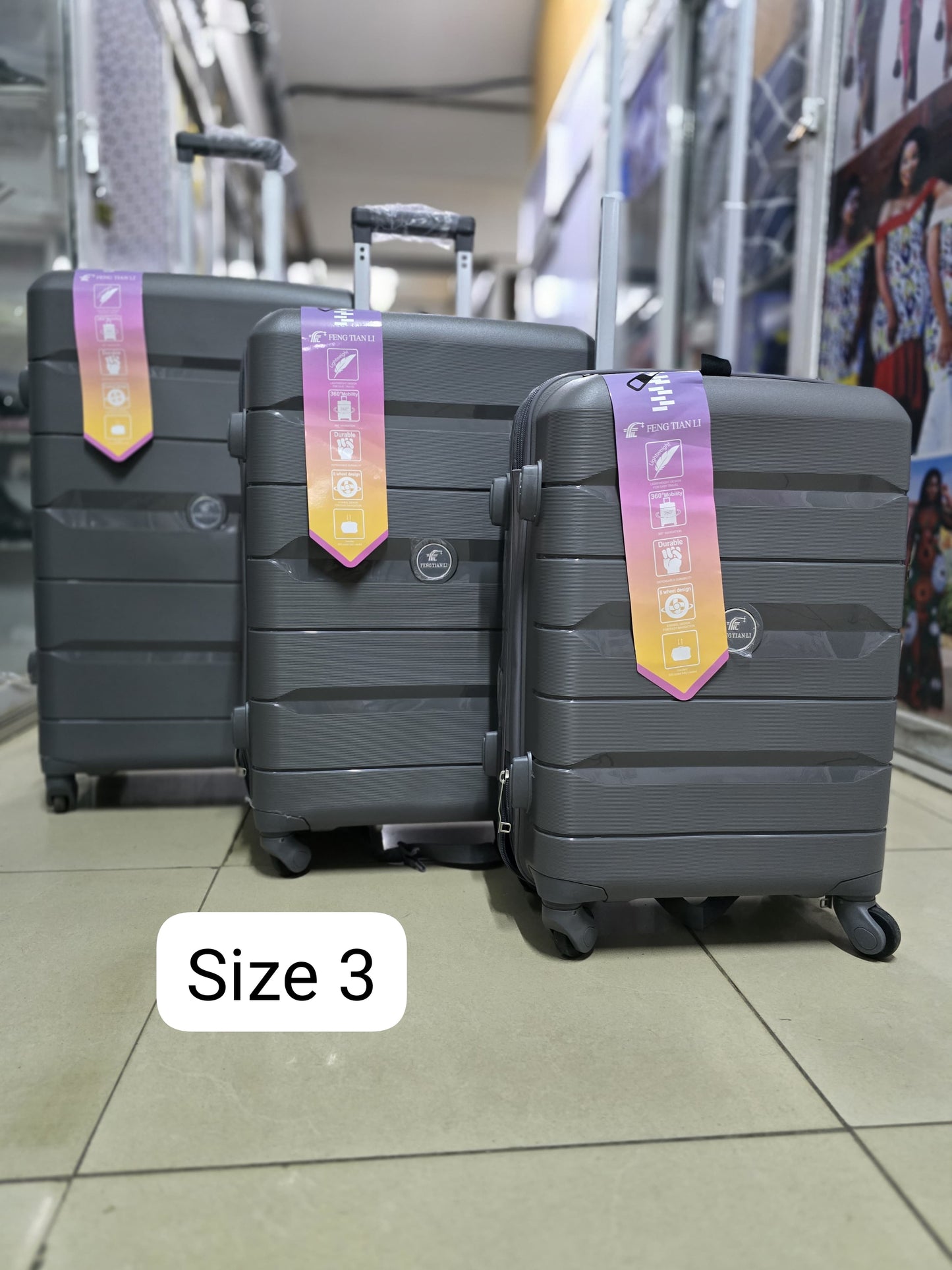 Pvc 26 INCH 3 IN 1 LAXURIOUS FIBRE SUITCASE BRIEFCASE TRAVEL BAG