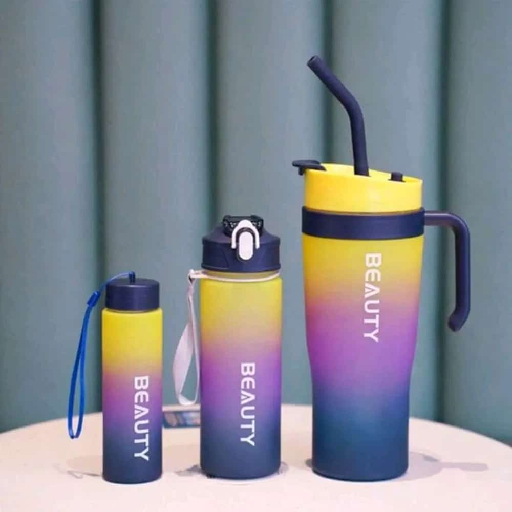 3pcs Gradient Water Bottles Set