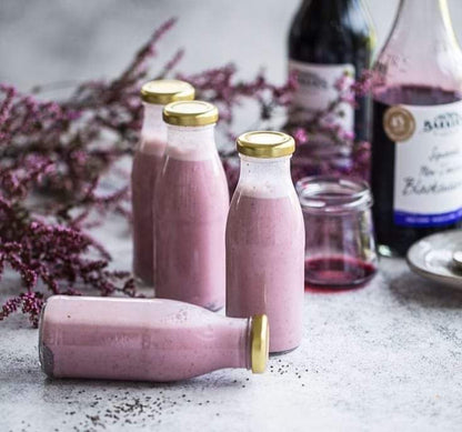 Set of 6 500ml Glass Milk Bottles