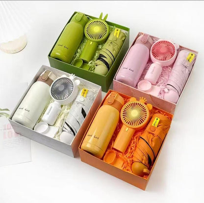 Luxury Gift Box with Umbrella & Fan – The Perfect All-Weather Gift