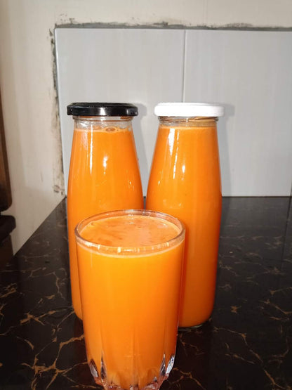 Set of 6 500ml Glass Milk Bottles