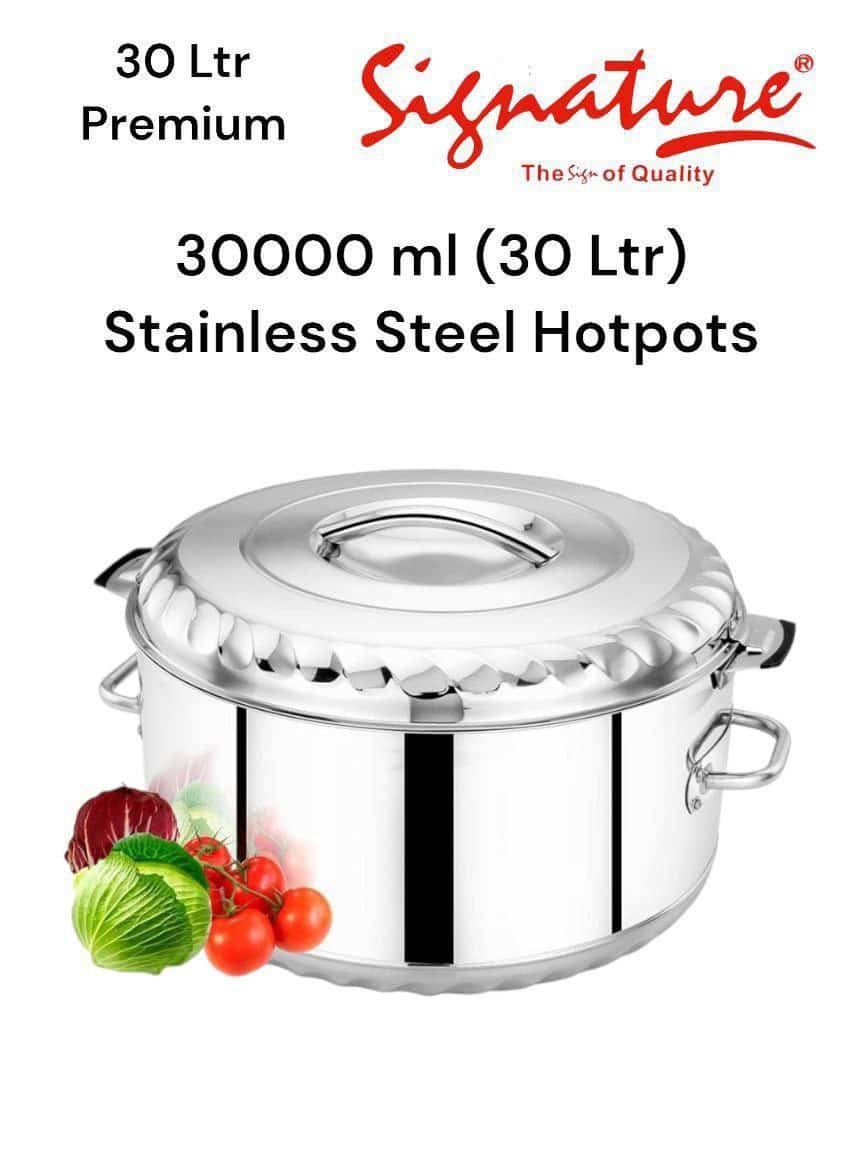 Signature 30000ml (30 Ltr) Premium Stainless Steel Insulated Casserole,