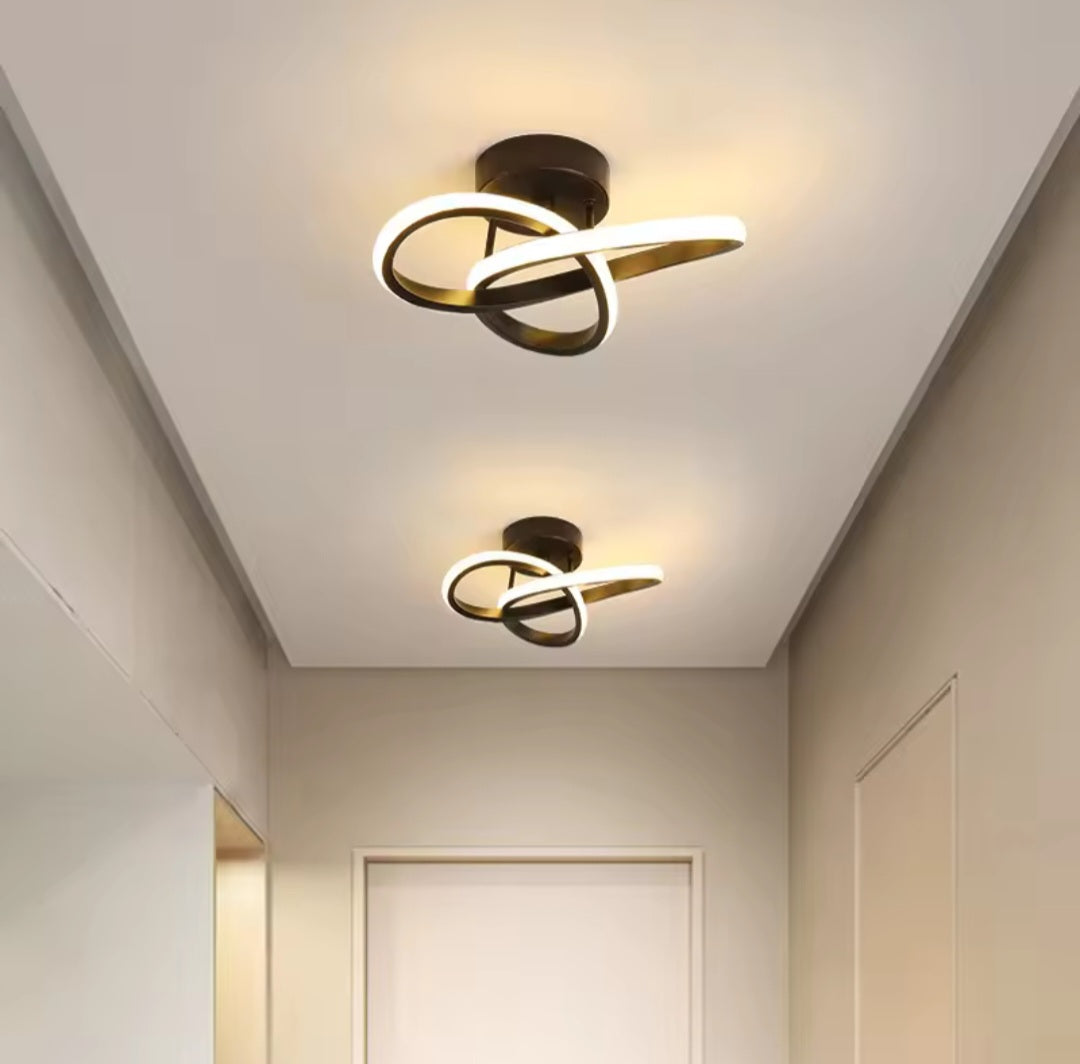 Modern LED Aisle Ceiling Light - B Style Black